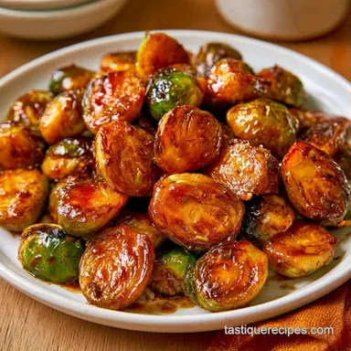 Roasted Maple Balsamic Brussels Sprouts Recipe Card