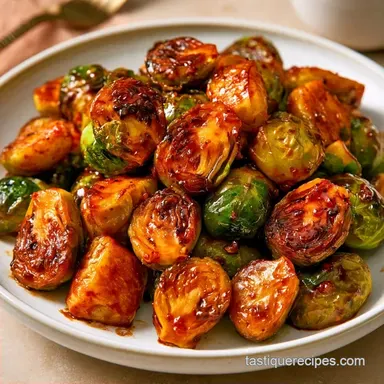 Roasted Maple Balsamic Brussels Sprouts