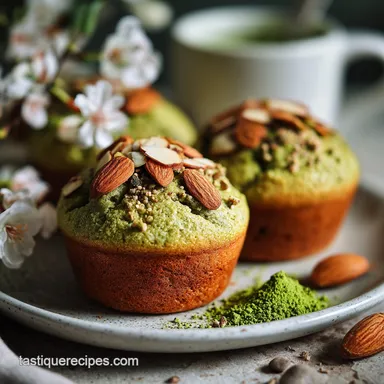 Matcha Almond Muffins: Ready in 37 Minutes Recipe Card