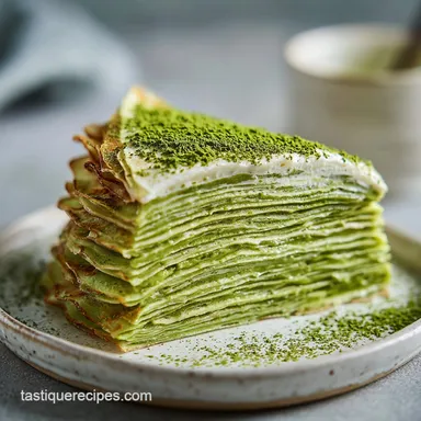 Matcha Crepe Cake for 12 Servings