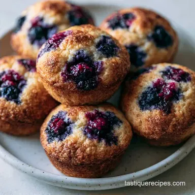 Mini Blueberry Muffins Recipe for 24
