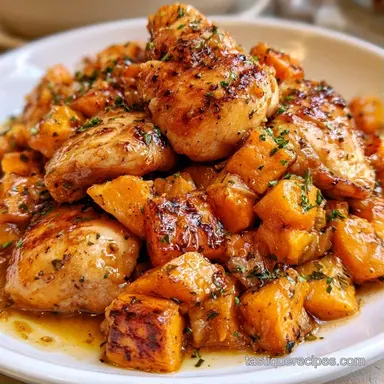 Roasted Miso Chicken Sweet Potatoes Recipe Card