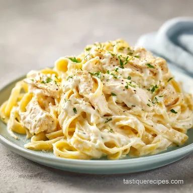 Chicken Fettuccine Alfredo for 4 Servings with Pan-Seared Chicken