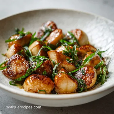 King Oyster Mushroom Scallops Recipe for 4 Servings