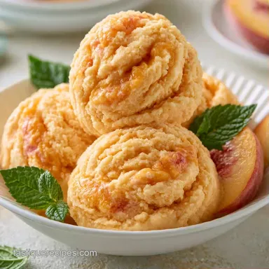 Peach Ice Cream in 15 Minutes Recipe Card