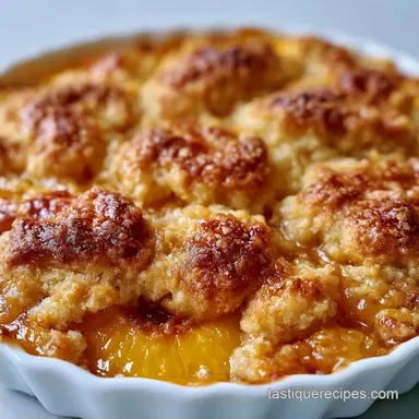 Peach Cobbler with Canned Peaches