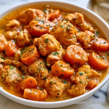 OnePot Chicken Stew for 4 Servings Recipe Card