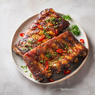 Marinated Ribs: Tender Oven Baked Ribs for 4 Servings