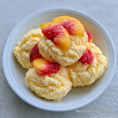 Peach Cream Ice Cream for 8 Servings