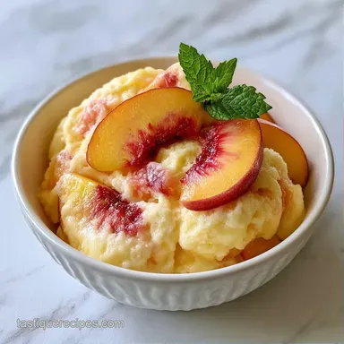 Peach Frozen Yogurt for 4 Servings Recipe Card