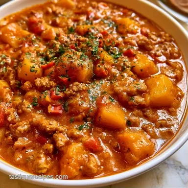 Pumpkin Chili with Ground Turkey Recipe Card