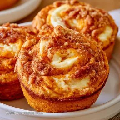 Pumpkin Cream Cheese Muffins for 12 Recipe Card