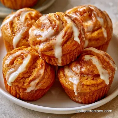 Pumpkin Cream Cheese Muffins in 33 Min Recipe Card