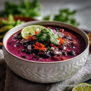 Purple Black Bean Soup Recipe in 30 Minutes