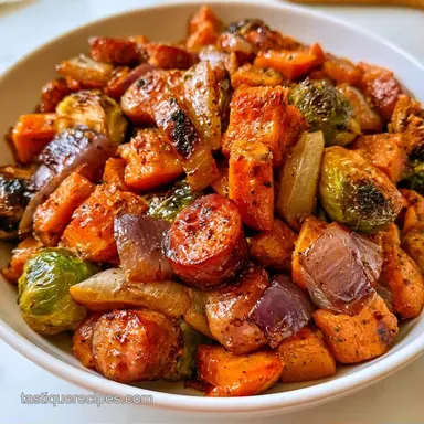 Quick Fall Sheet Pan Dinner in 40 Minutes Recipe Card