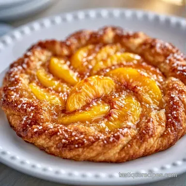 Rustic Peach Galette for 6 Servings Recipe Card