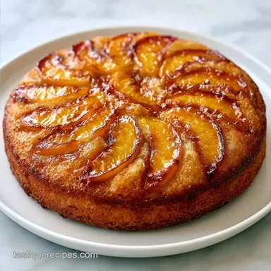 Simple Peach Yogurt Cake for 8 Slices
