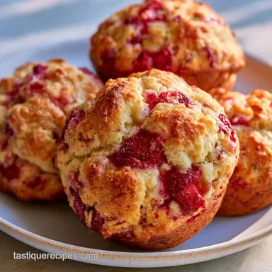 Crispy Strawberry Muffin Tops Recipe Card