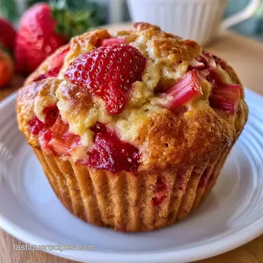 Strawberry Rhubarb Muffins in 45 Minutes