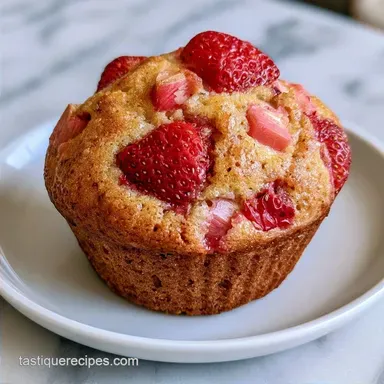 Strawberry Rhubarb Muffins for 12