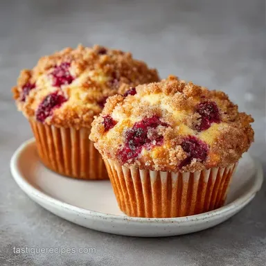 Strawberry Rhubarb Muffins in 40 Minutes Recipe Card