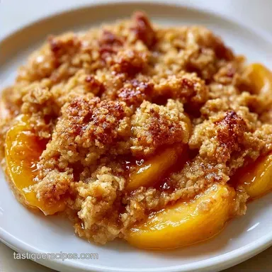 Summer Peach Crisp Recipe for 6 Servings