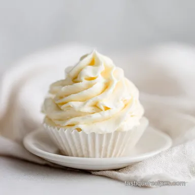 Vanilla Buttercream Frosting for 24 Servings: Fluffy and Creamy Recipe Card