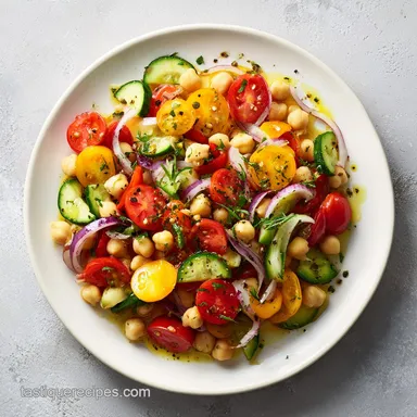 Chickpea Salad Recipe for 4 Servings