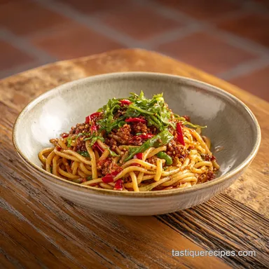 Vegan Dan Dan Noodles Recipe for 2 Servings