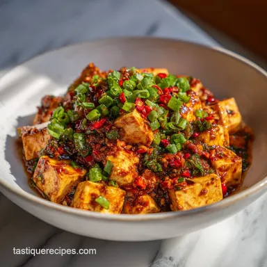 Vegan Mapo Tofu Recipe in 30 Minutes Recipe Card