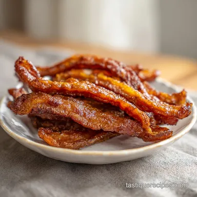 Vegan Soy Curl Bacon Recipe for 4 Servings Recipe Card