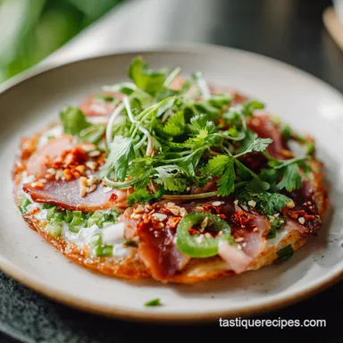 Vietnamese Pizza Rice Paper in 10 Minutes