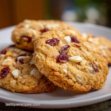White Chocolate Cranberry Cookies with Orange Zest