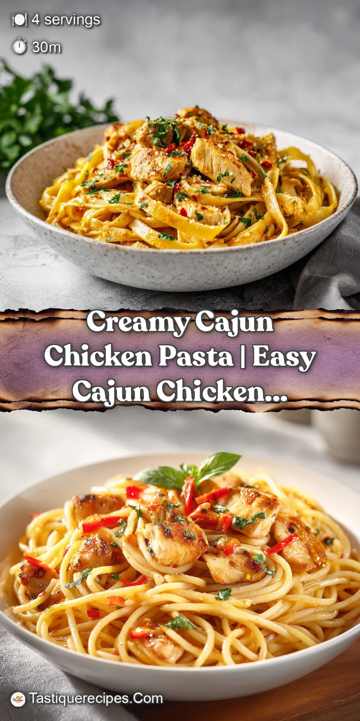 Close-up of tender chicken pieces coated in a spicy, creamy sauce with pasta and flecks of red bell pepper.