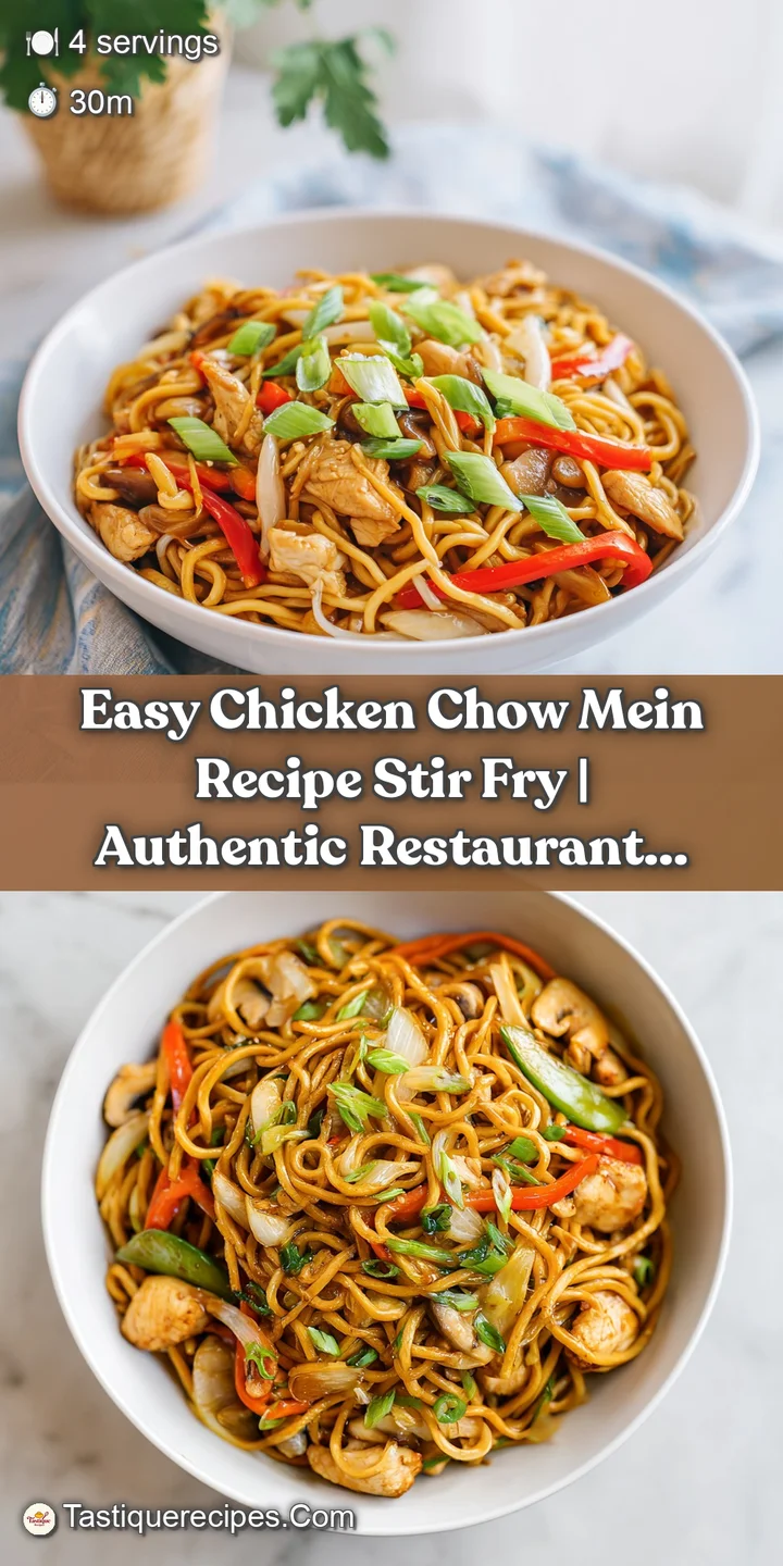 Close-up of silky chicken pieces mixed with tender noodles and bright, crisp vegetables.