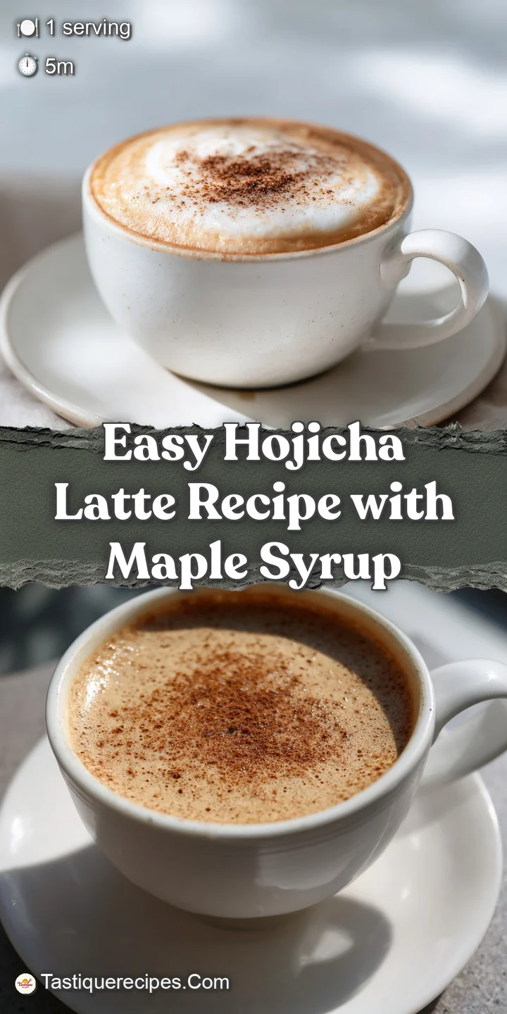 Close-up of swirling, tan-colored hojicha latte foam, highlighting the creamy texture and the subtle dusting of green tea ...