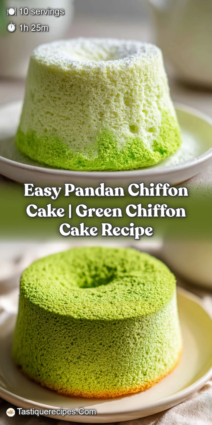 Close-up of moist, springy pandan chiffon cake, its pale green hue and delicate crumb enticingly visible, inviting a delic...