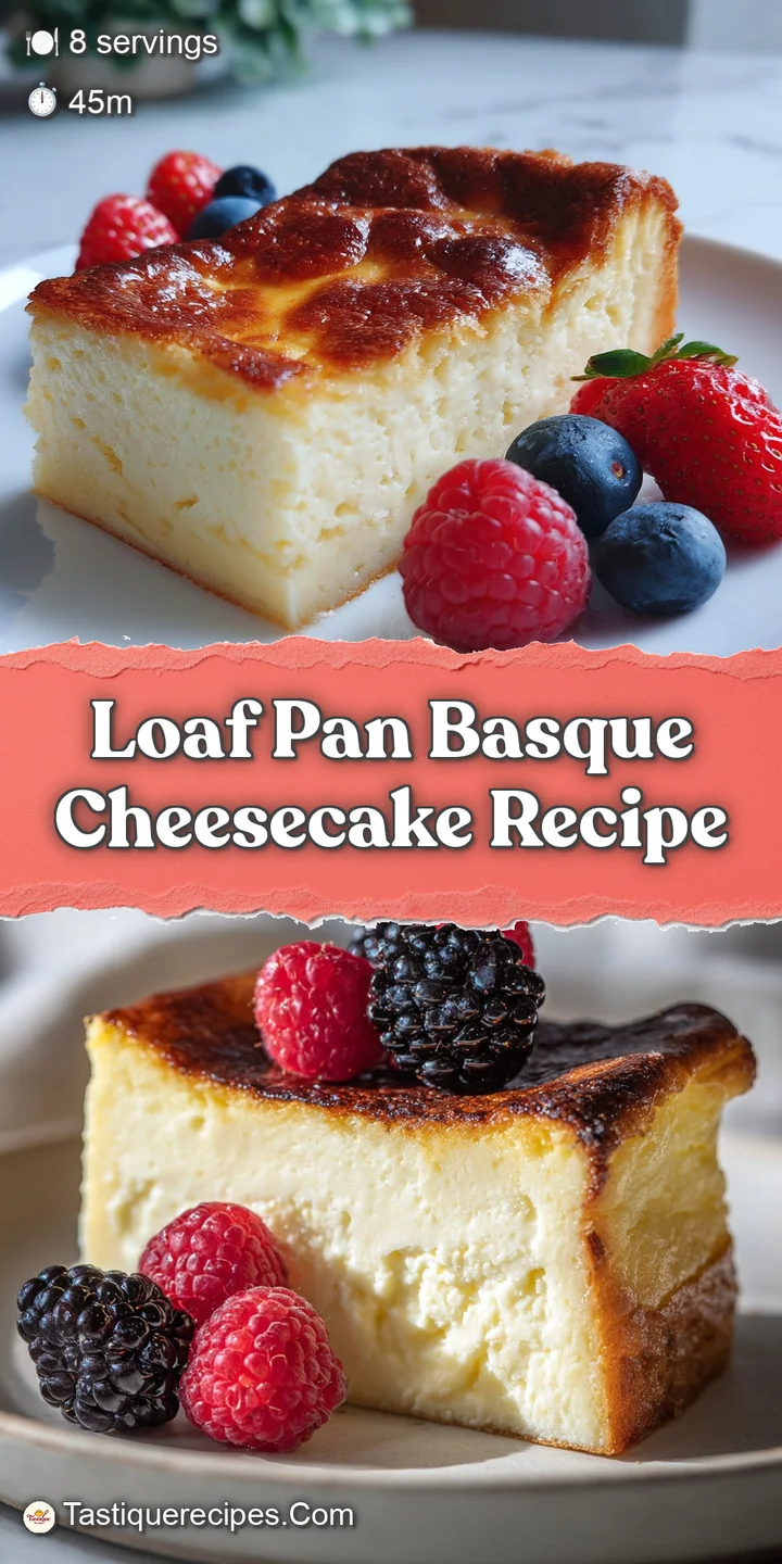 Close-up of creamy, caramelized cheesecake. A slightly burnt surface gives way to a soft, custardy interior. Rich golden h...