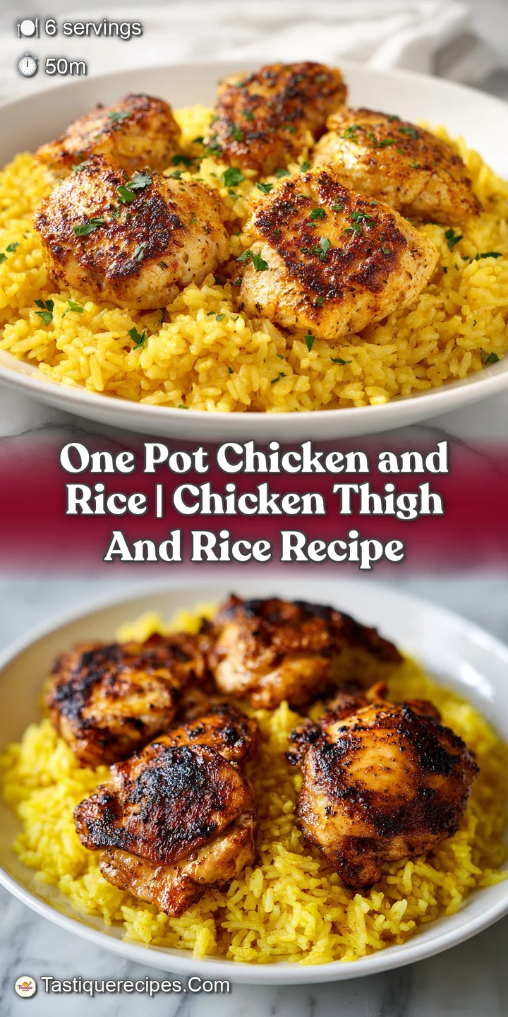 Close-up of crispy, glistening golden chicken skin resting on steaming, tender grains of herb-infused rice.