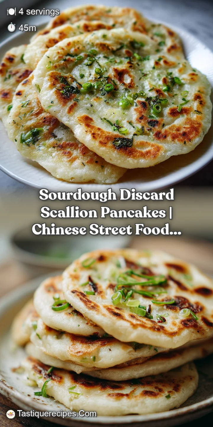 Close-up of a bubbly, golden scallion pancake. Crispy texture, visible layers. Hints of steam convey freshness and warmth.