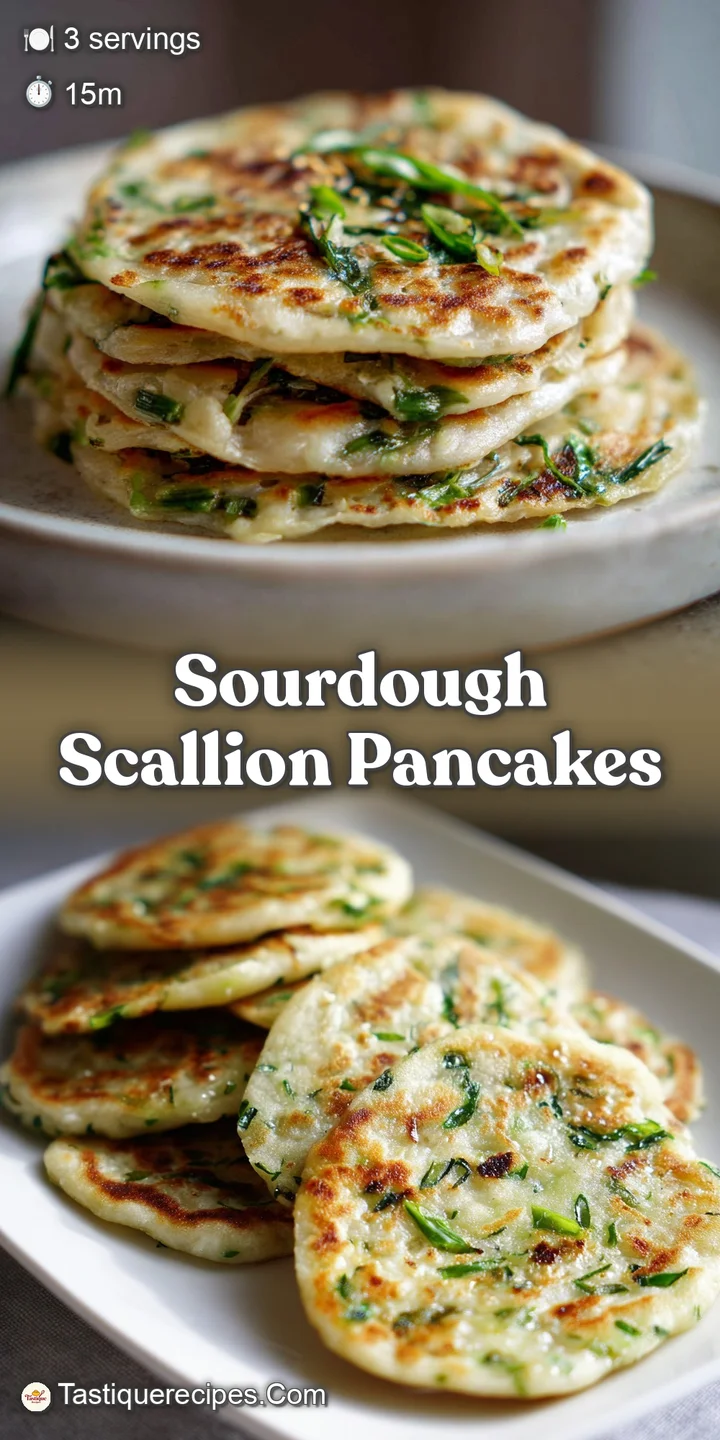Close-up of a scallion pancake showing its bubbly, crisp texture and the bright green pops of the fresh scallions within.