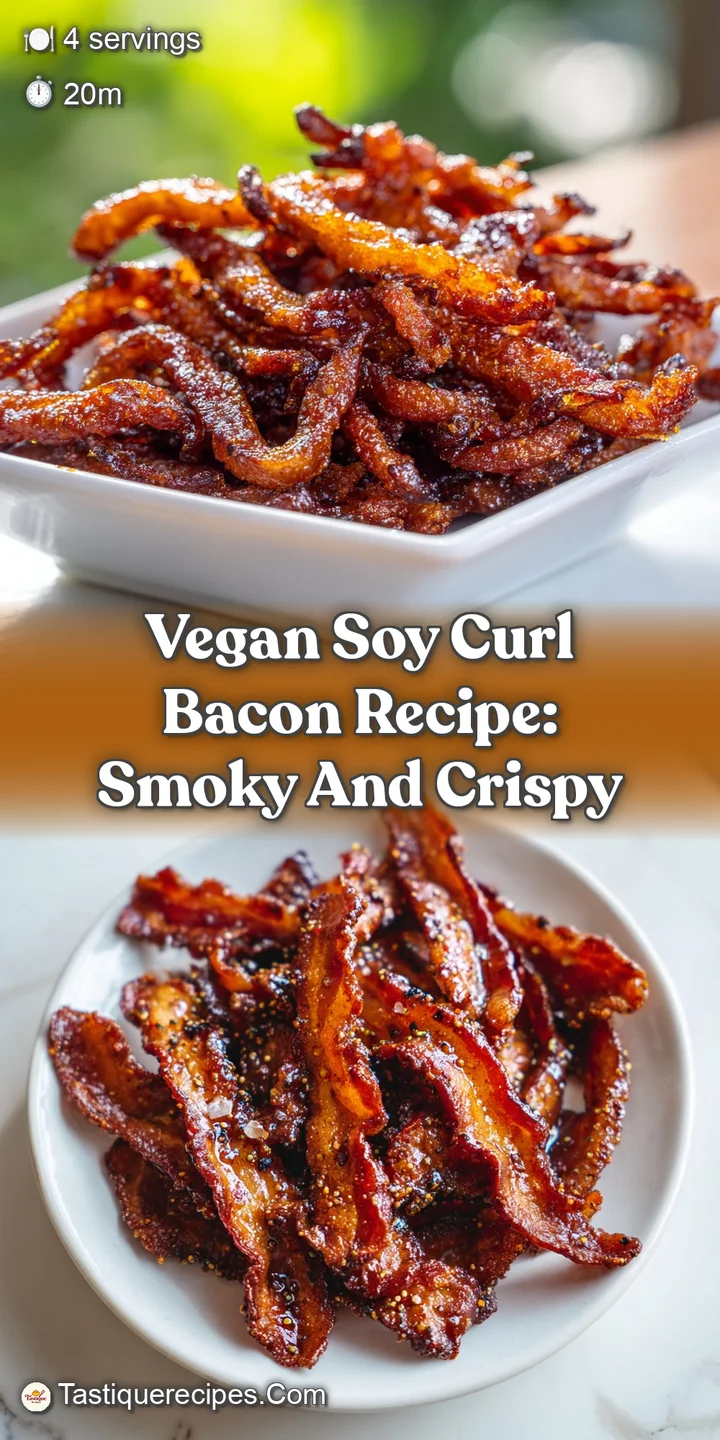 Close-up of sizzling vegan bacon, showcasing its wrinkled texture and deep mahogany color with slightly burnt, crispy edges.