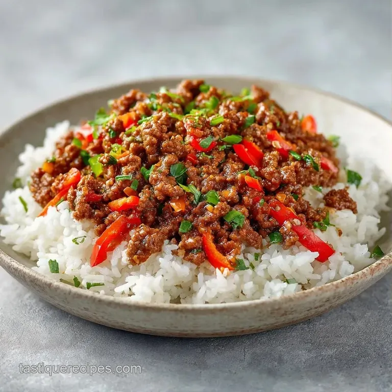 Sliced tender beef and vibrant garden vegetables neatly plated with a drizzle of savory sauce and fresh parsley