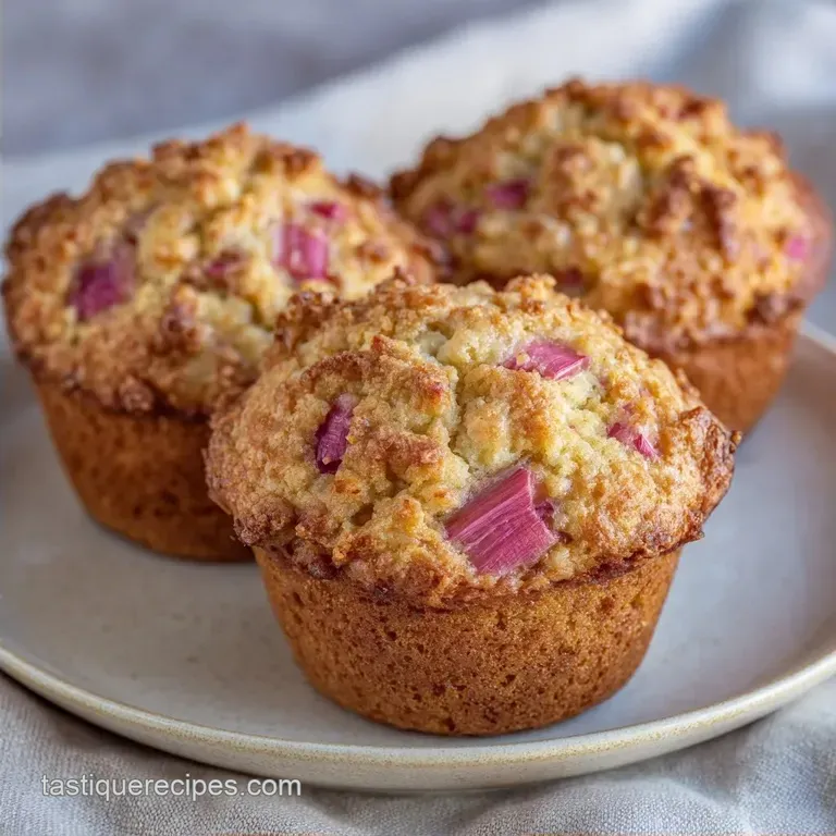 Old Fashioned Brown Sugar Rhubarb Muffins: Tender and Tangy