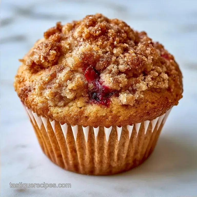 Brown Sugar Strawberry Muffins with Crumble