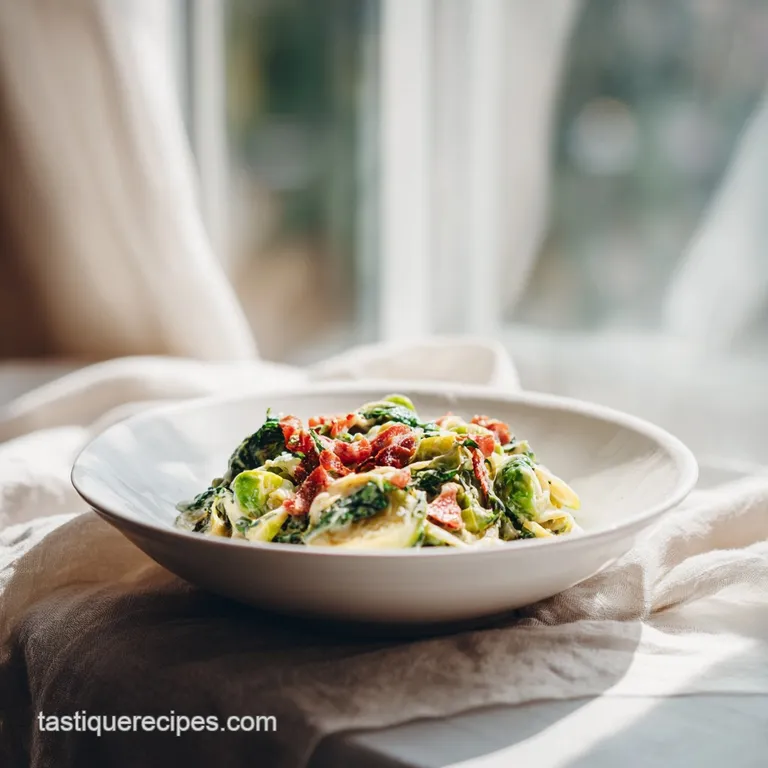 Brussels Sprouts Alfredo: Creamy and Roasted