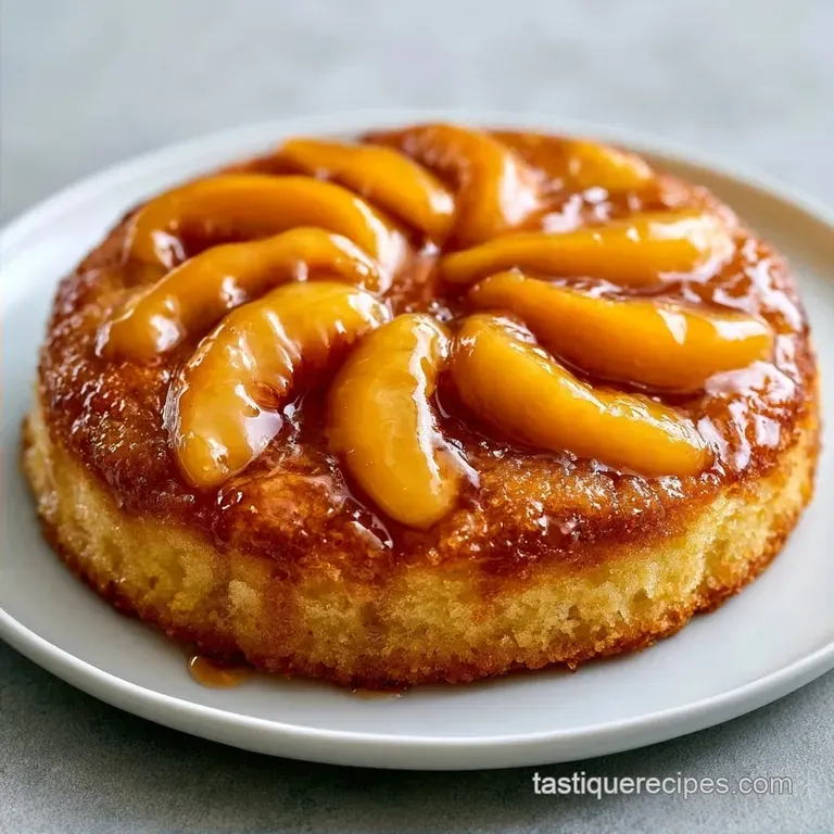 Old Fashioned Caramel Peach Upside Down Cake