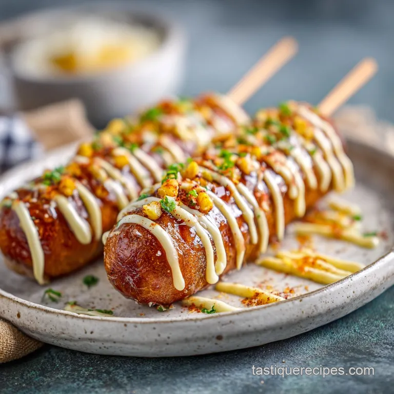 Cheesy Korean Corn Dog Recipe