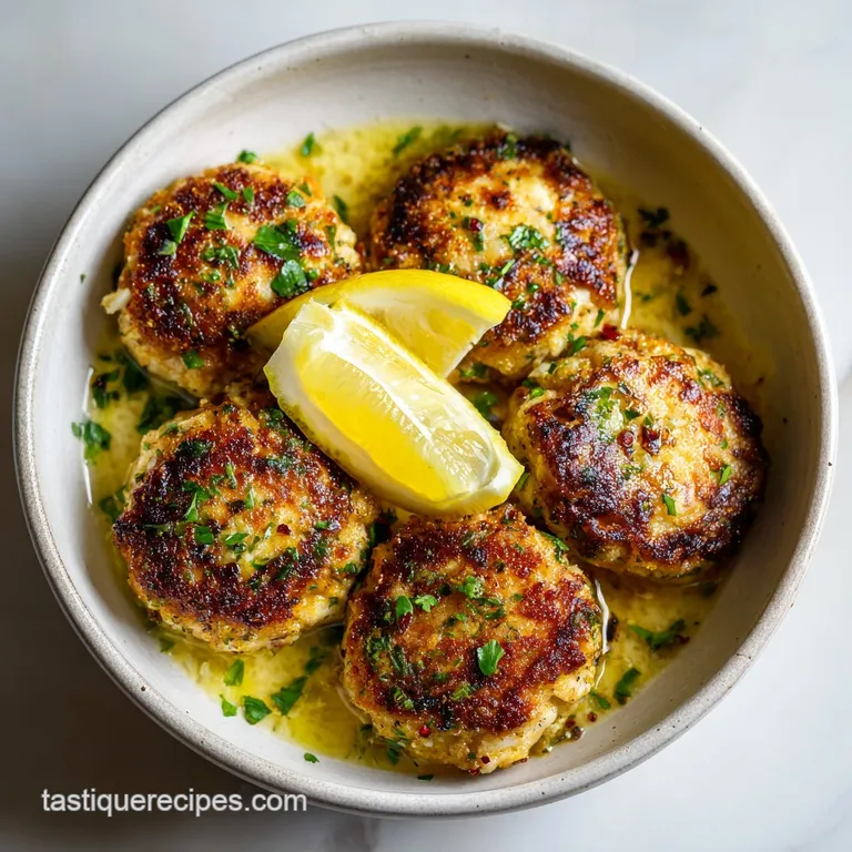 Crab Cake with Lemon Butter Sauce