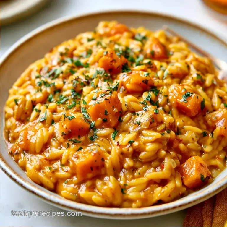 One Pot Creamy Butternut Squash Orzo